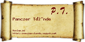 Panczer Tünde névjegykártya